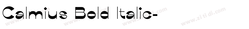 Calmius Bold Italic字体转换